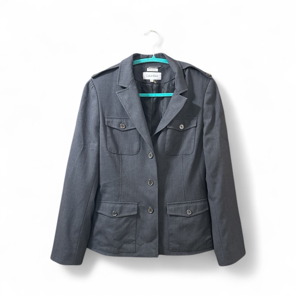 Calvin Klein Women's Charcoal Utility Jacket